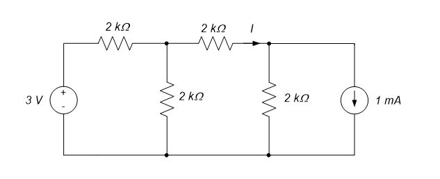 Solved Find the current I in the circuit below using mesh | Chegg.com