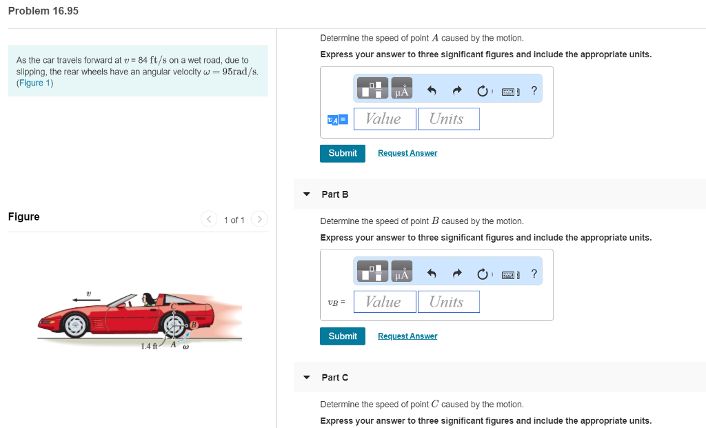 Solved Problem 16.95 Determine the speed of point A caused