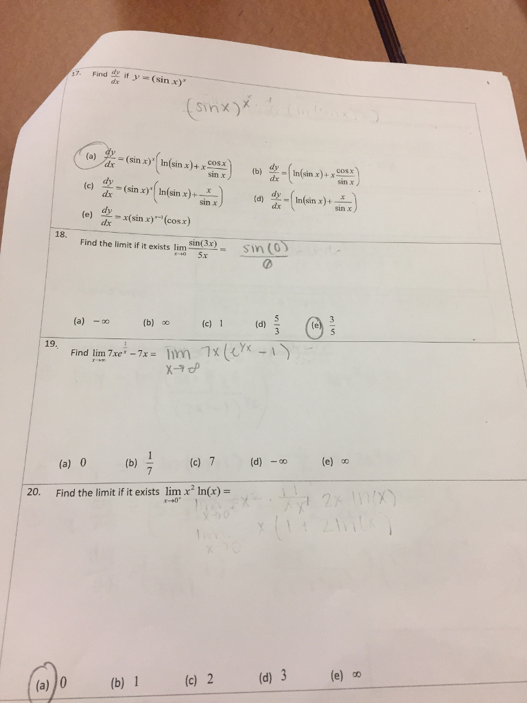 Solved I need help showing work for problems 17-20. I | Chegg.com