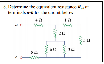 Solved Determine the equivalent resistance R_ab at terminals | Chegg.com