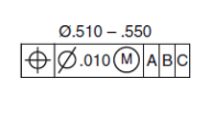 Solved If the tolerance below is specified for a pin .525 in | Chegg.com