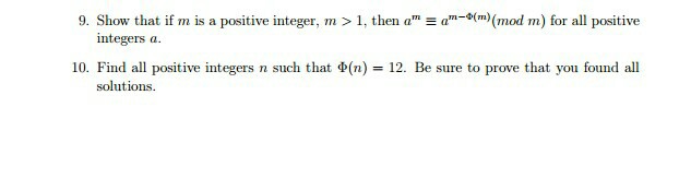 Solved 9. Show that if m is a positive integer. Tn > 1, then | Chegg.com