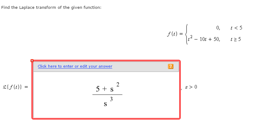 Solved Find The Laplace Transform Of The Given Function