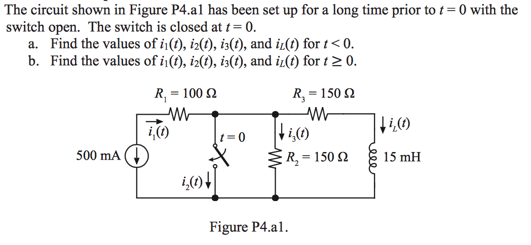 Solved The circuit shown in Figure P4.a1 has been set up for | Chegg.com