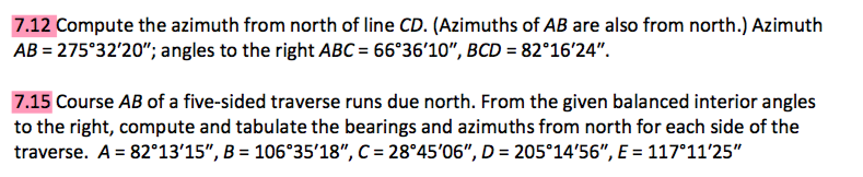Solved Compute The Azimuth From North Of Line CD Azimuths Chegg