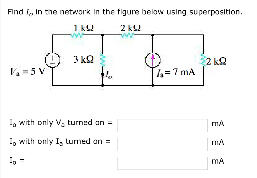 Solved Find Io in the network in the figure below using | Chegg.com