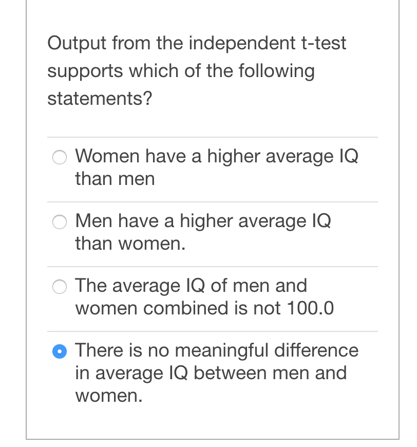 Solved Welch Two Sample T Test Data Iq By Sex T 0 164 Free Download