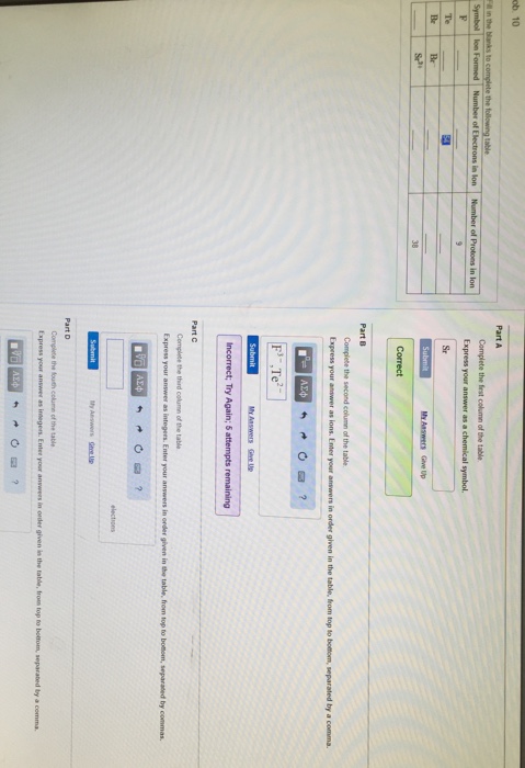 Solved Complete the first column of the table Express your Chegg