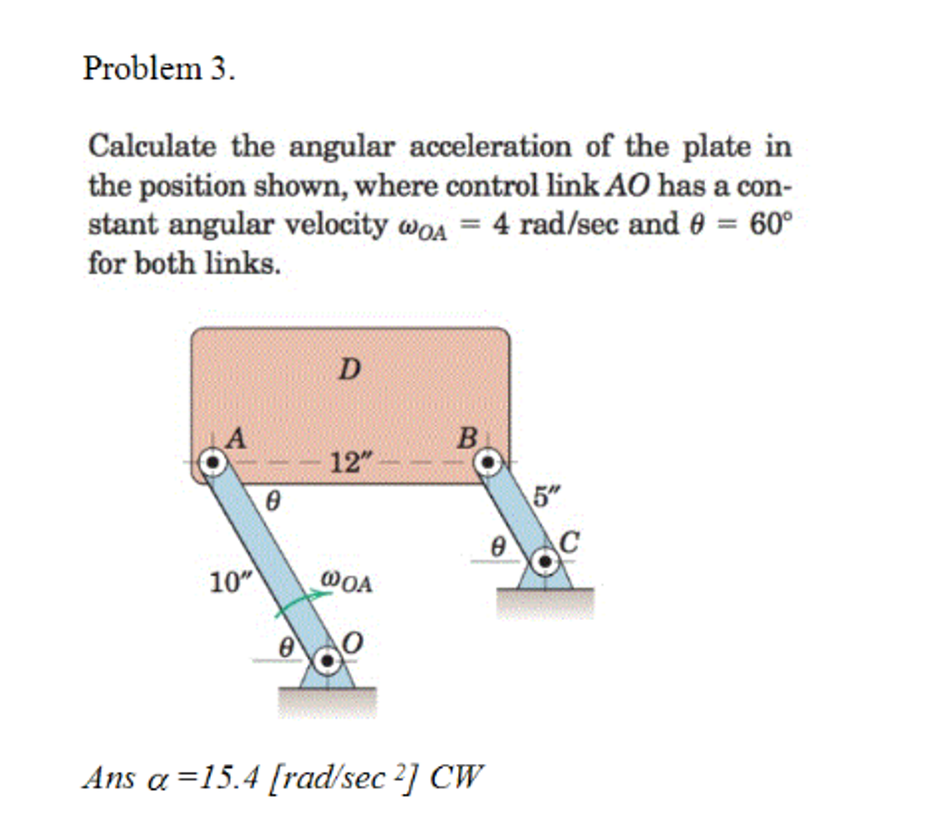Solved Calculate the angular acceleration of the plate in