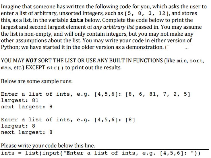 Solved Imagine that someone has written the following code | Chegg.com
