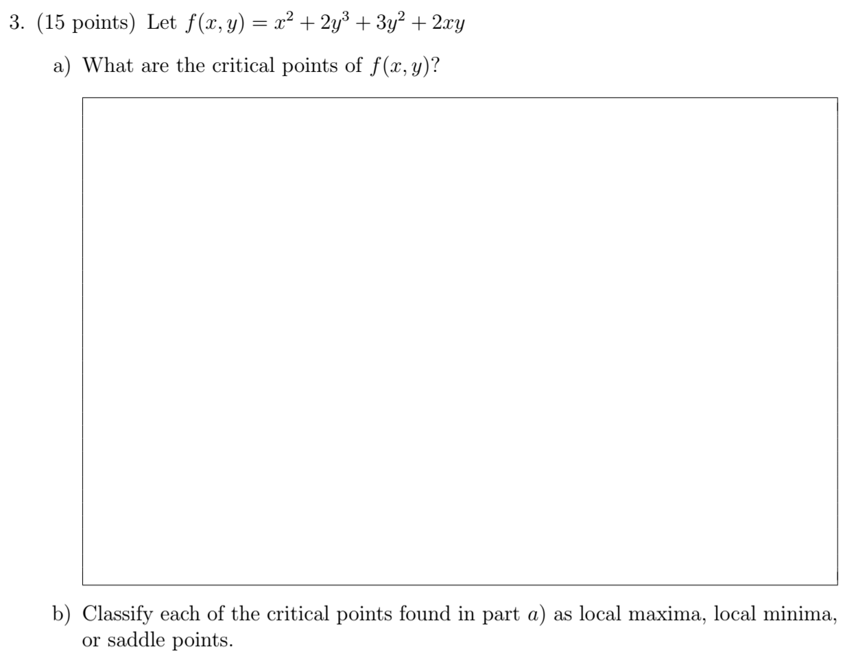 Solved Let F x Y X 2 2y 3 3y 2 2xy What Are The Chegg