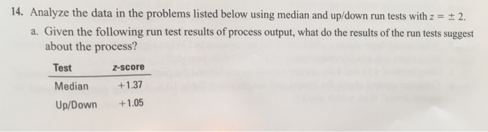 Solved 14. Analyze the data in the problems listed below | Chegg.com