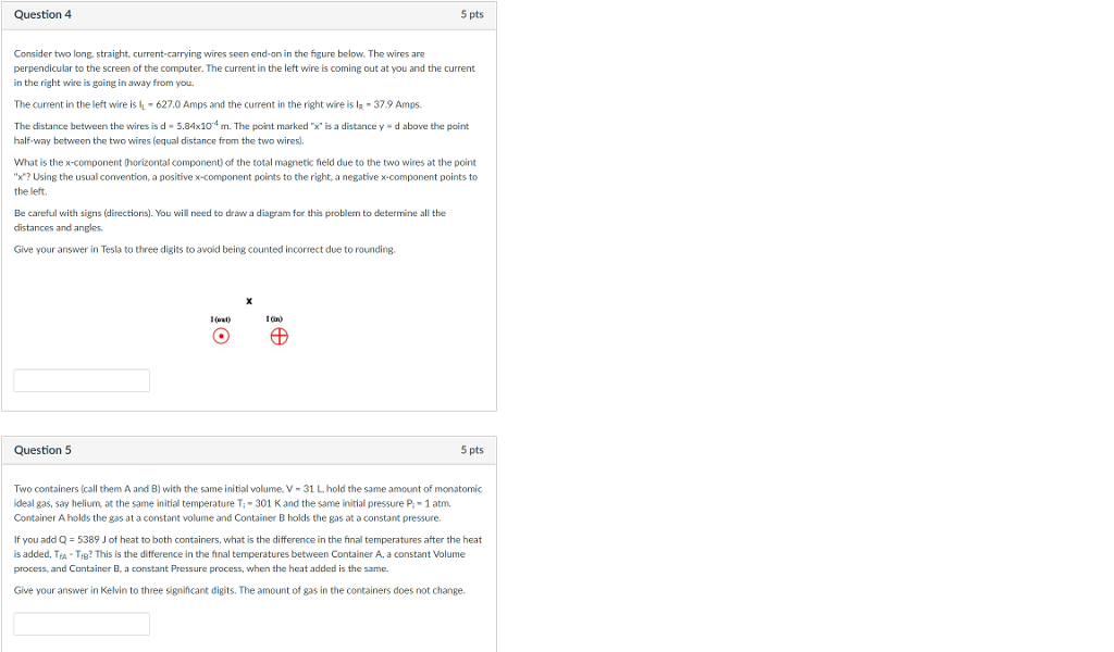 Solved Question 4 5 Pts Consider Two Long Straight Chegg Solved Question 4 5 Pts Consider Two Long Straight Chegg