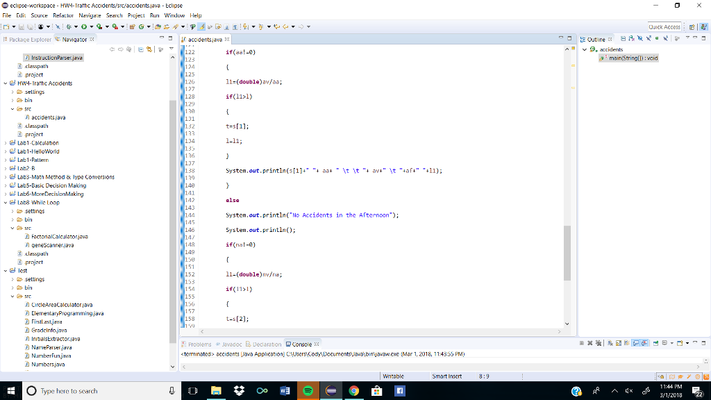 Solved IN JAVA: My program will not run and I do not know | Chegg.com