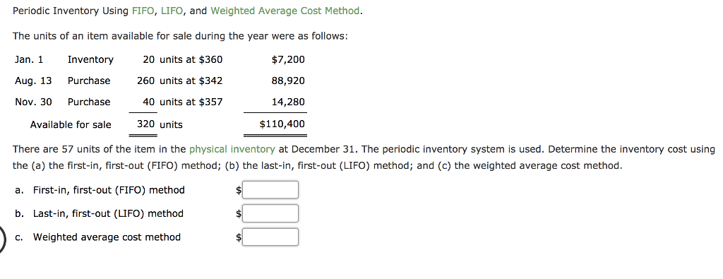 lifo periodic inventory method