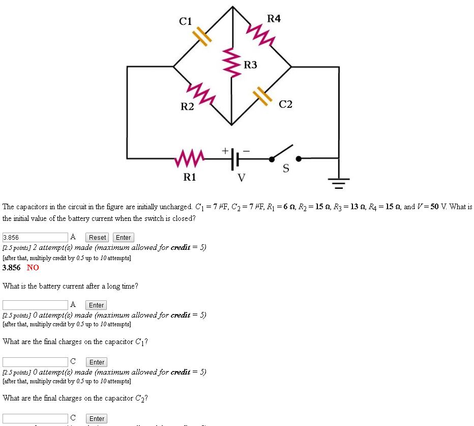 Solved The capacitors in the circuit in the figure are