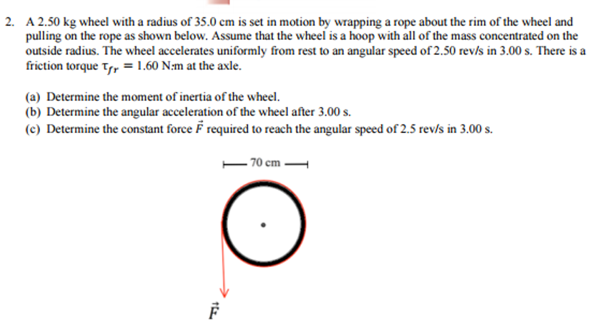 solved-a-2-50-kg-wheel-with-a-radius-of-35-0-cm-is-set-in-chegg