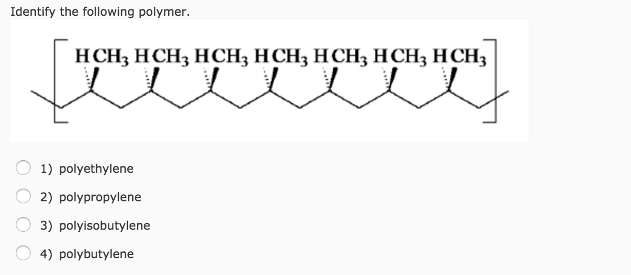 which of the following is not a polymer polyethylene