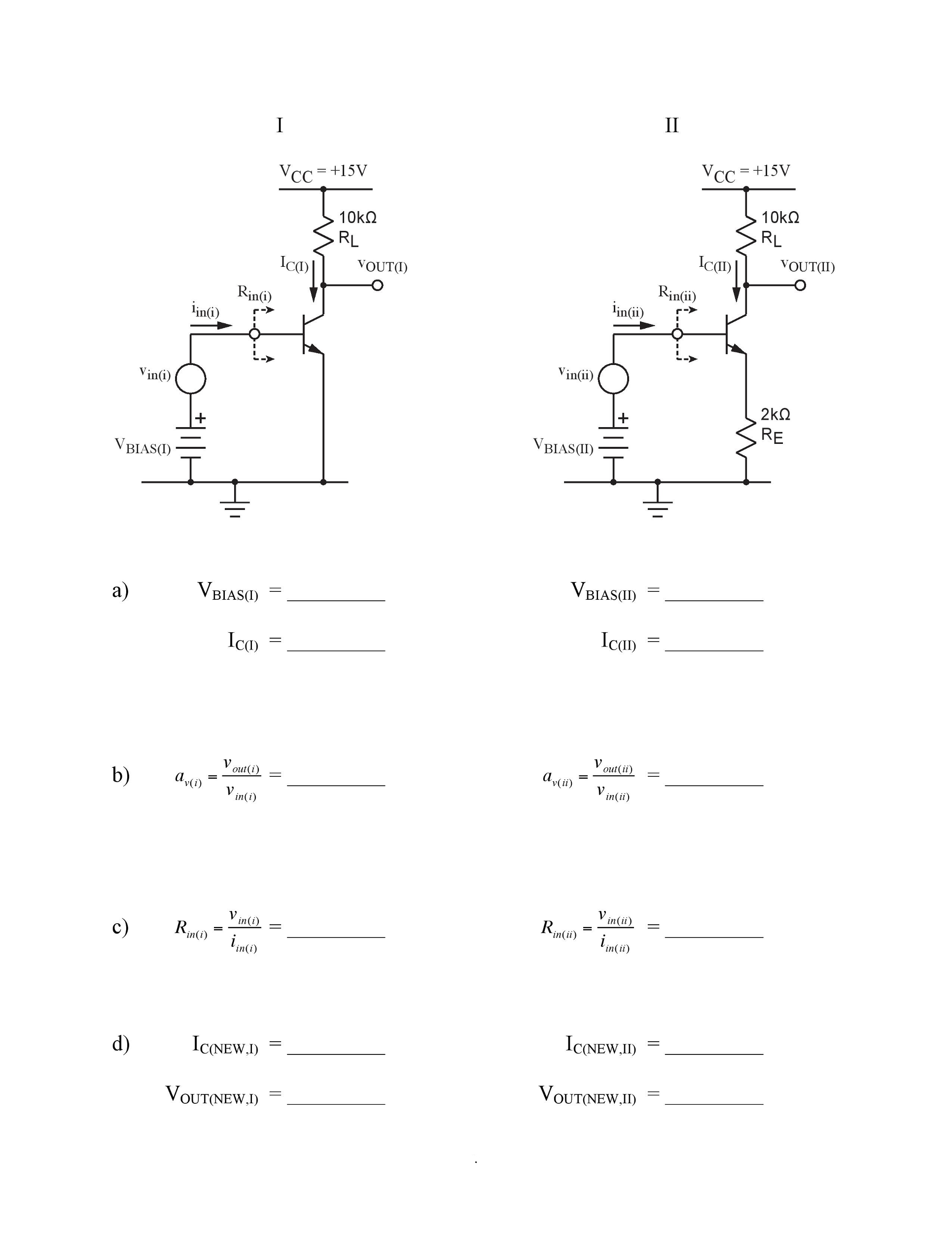 Solved For The Each Of BJT Amplifier Circuits And In This | Chegg.com