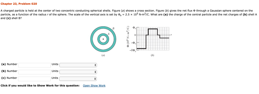 solved-a-charged-particle-is-held-at-the-center-of-two-chegg