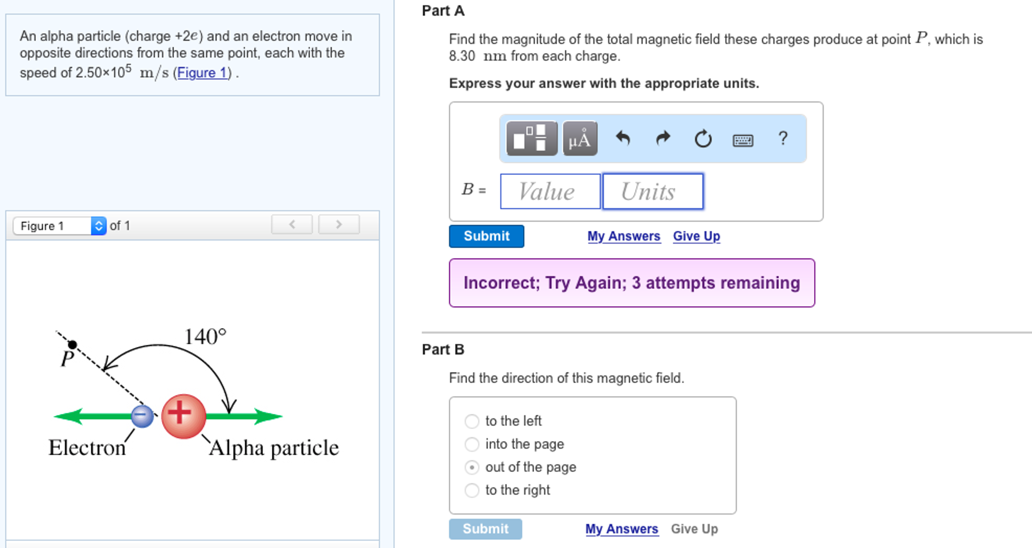 Solved An Alpha Particle (charge +2e) And An Electron Mov&hellip;