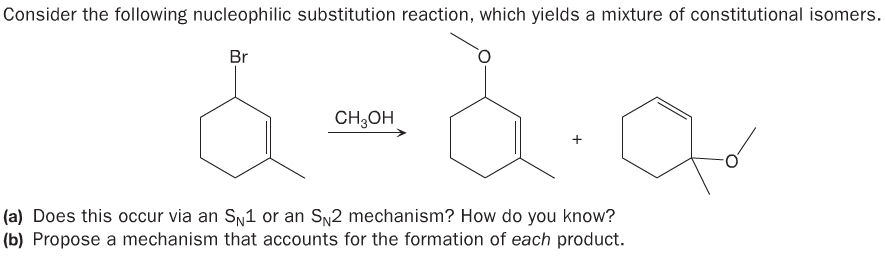 Solved Consider the following nucleophilic substitution | Chegg.com