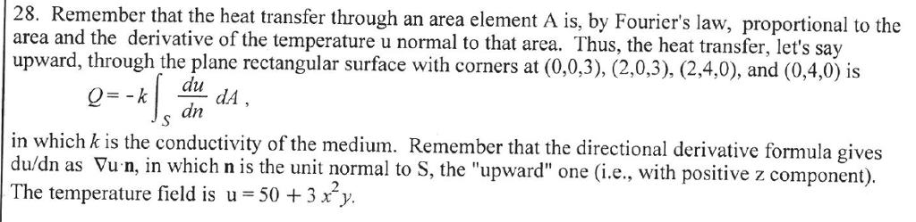 Remember that the heat transfer through an area | Chegg.com