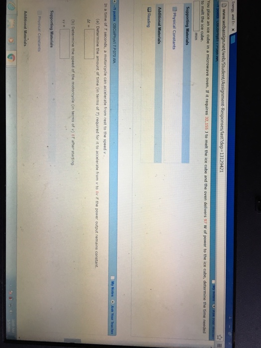 Solved You place an ice cube in a microwave oven. If it