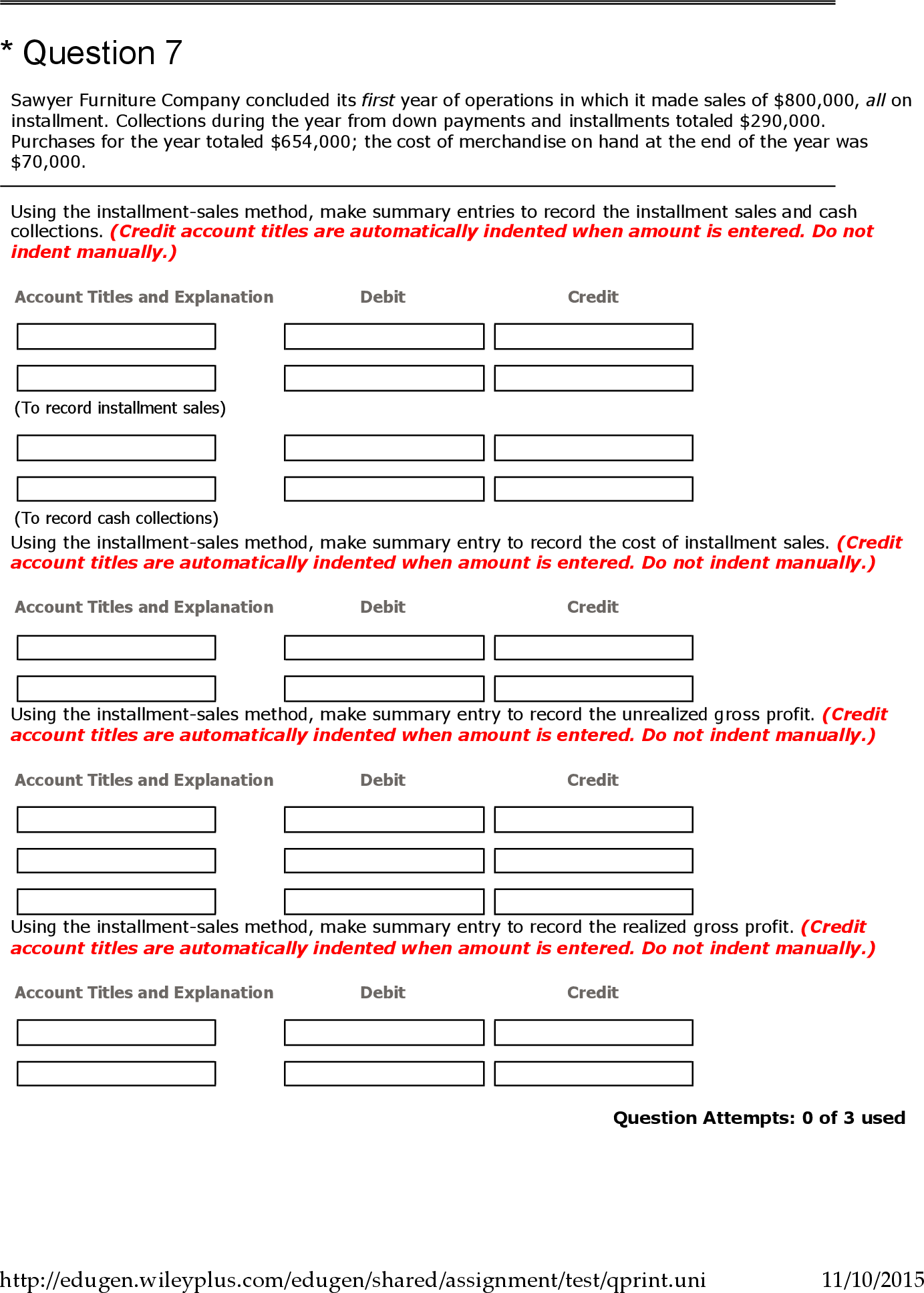 Accounting Archive November 11, 2015