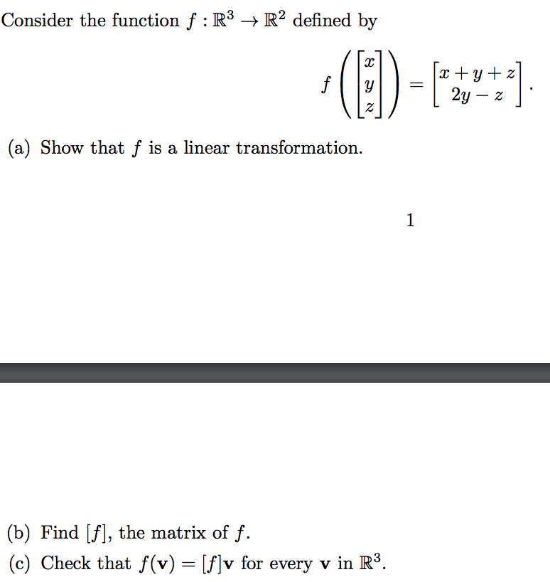 Solved Consider The Function F R3 → R2 Defined By Zy Z 」