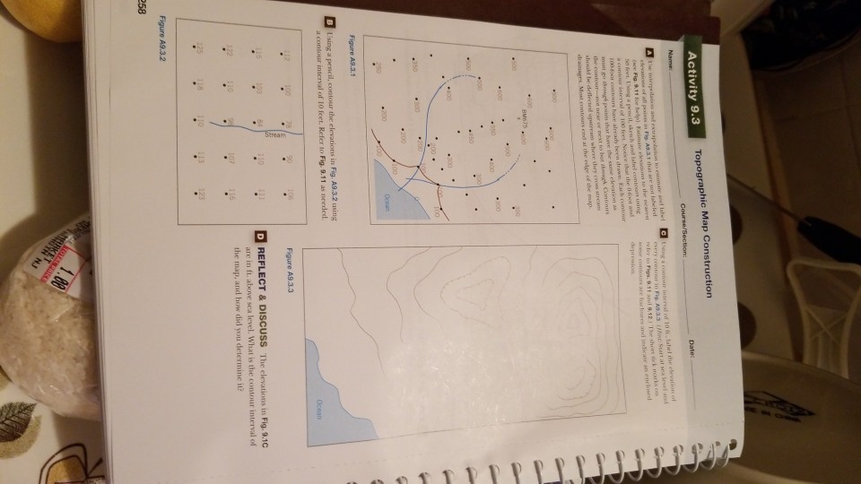 Activity 9.3 Topographic Map Construction Of All | Chegg.com