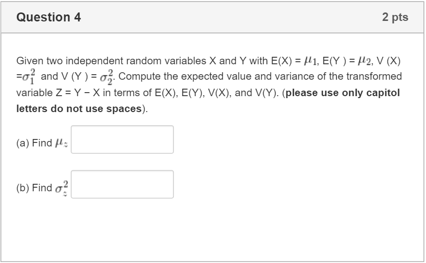 Solved Given Two Independent Random Variables X And Y With 8266