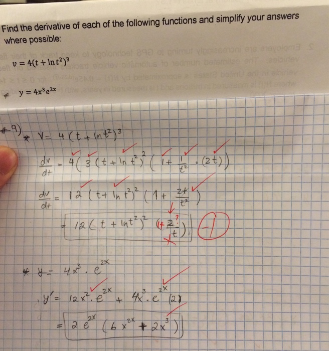 Solved Find The Derivative Of Each Of The Following | Chegg.com