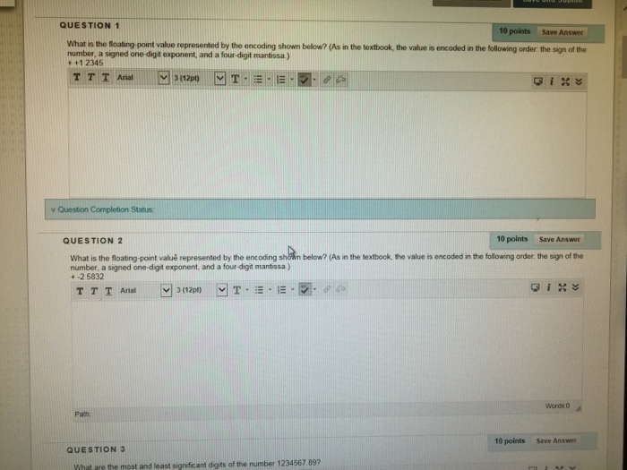 Solved What Is The Floating point Value Represented By The Chegg