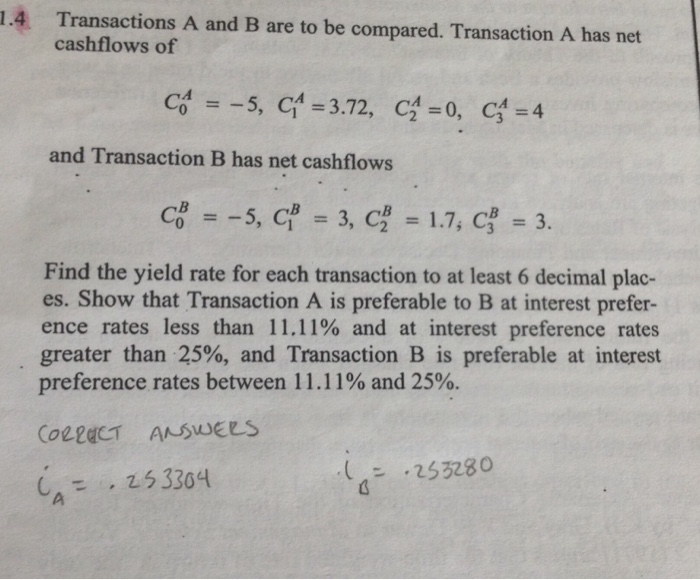 Solved Transactions A and B are to be compared. Transaction | Chegg.com