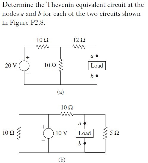 Solved Determine the Thevenin equivalent circuit at the | Chegg.com