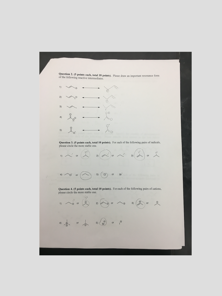 This Is A Sample Test For My Ochem Test Tomorrow That Chegg Com