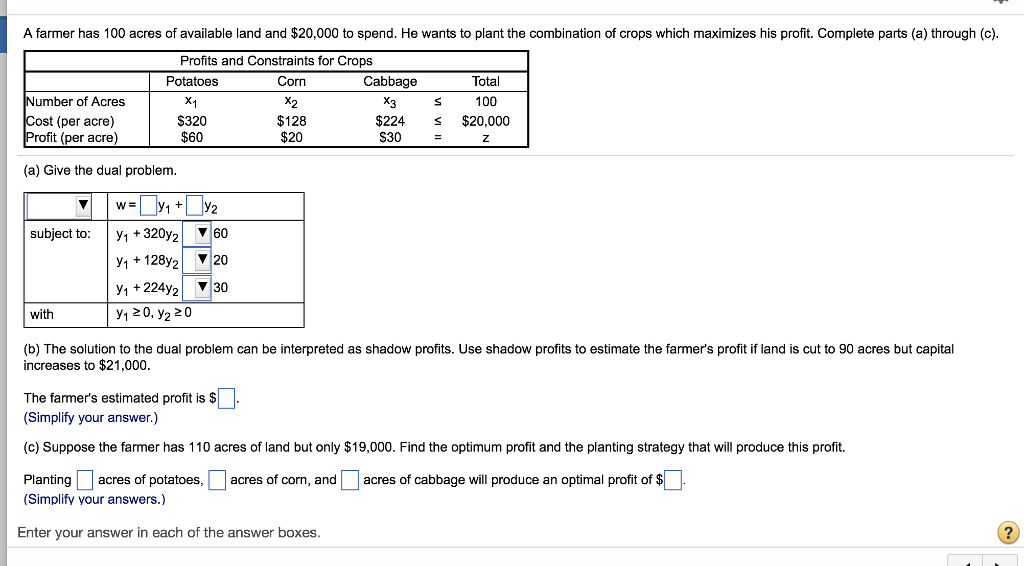 a-farmer-has-100-acres-of-available-land-and-20-000-chegg