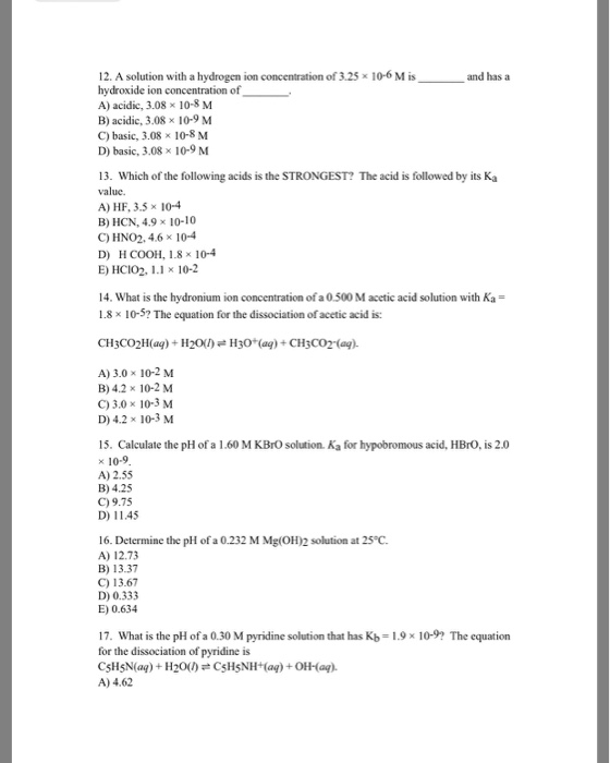 Solved 1 Of 4 Chem 142 Practice Problems For Exam-4 How To 