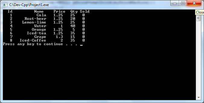 (Solved) - C++ - Vending Machine Program (uses structures and nodes) I ...