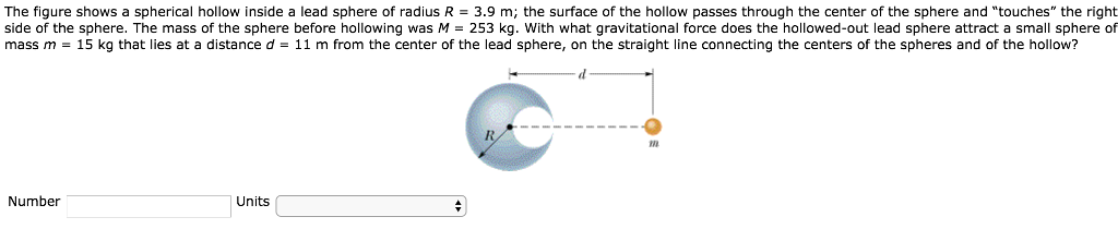 Solved The figure shows a spherical hollow inside a lead | Chegg.com