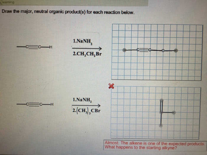 Solved Draw the major, neutral organic product(s) for each