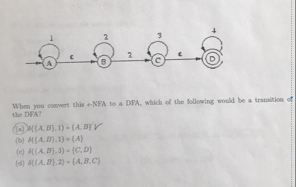 Solved ܘ: ܝ. When You Convert This E-NFA To A DFA, Which Of | Chegg.com