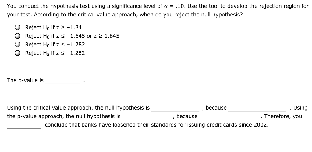 hypothesis tests for a population mean standard deviation known