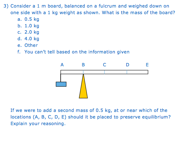 Solved Consider a 1 m board, balanced on a fulcrum and | Chegg.com