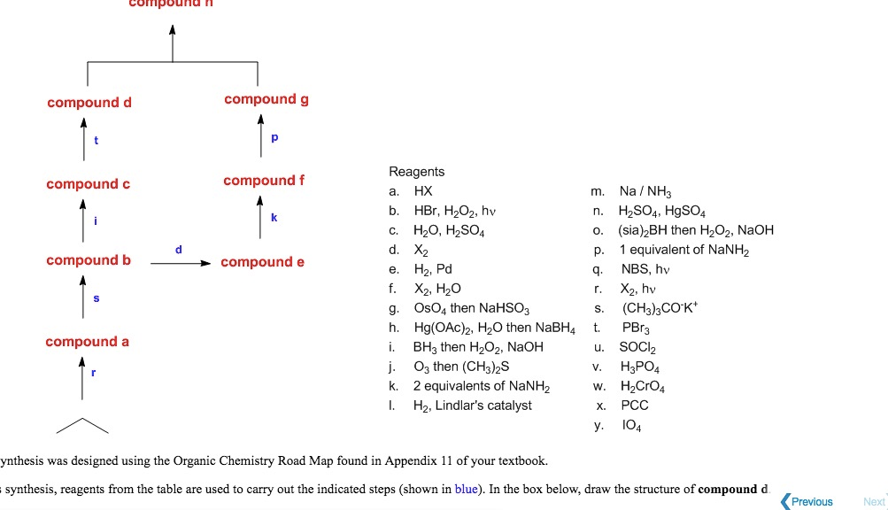 Solved compound n compound g compound d Reagents compound f | Chegg.com