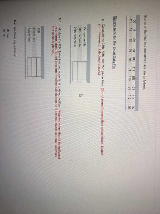 Solved Scores on the final in a statistics class are as | Chegg.com