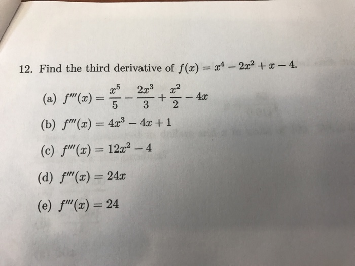 find the derivative of 2 x minus 3 upon 4