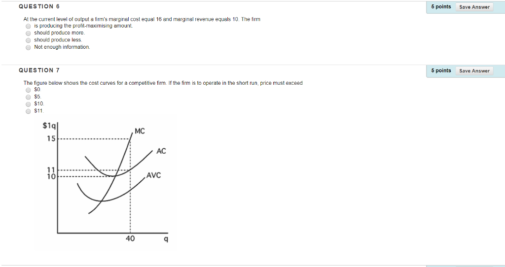 Solved QUESTION 6 5 points Save Answer At the current level | Chegg.com