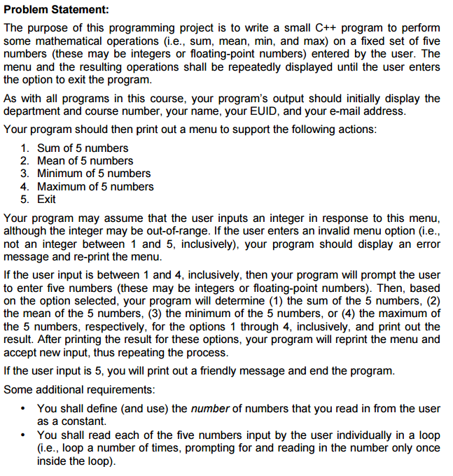 Solved Example of output | Chegg.com